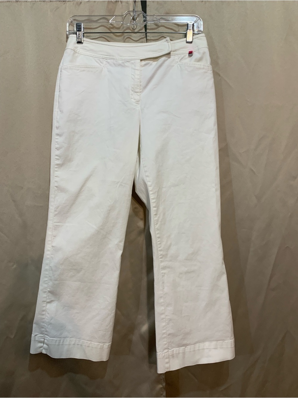 Anne Klein Sport White Wide-Leg Crop Pants #86/2